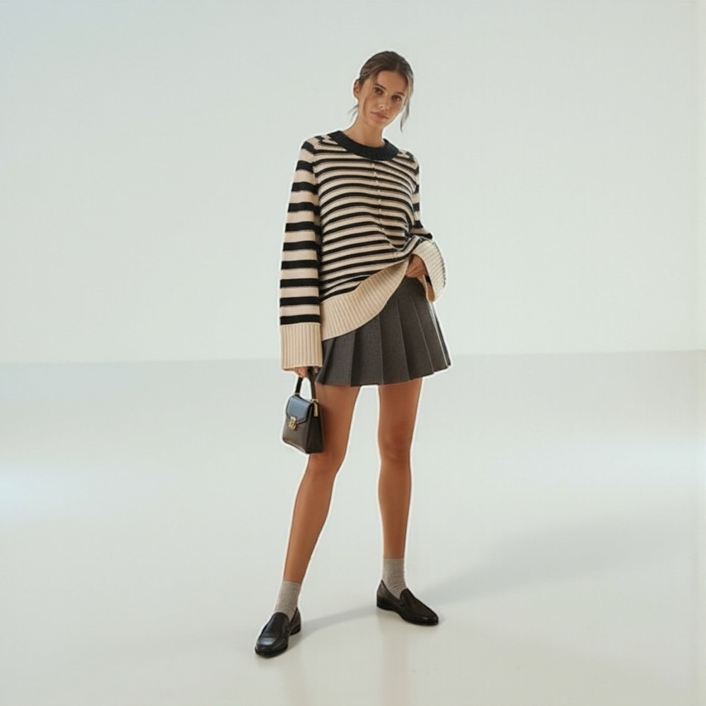 Anthropologie Maeve The Chandler Crew-Neck Relaxed Pullover Sweater - Picture 8 of 9
